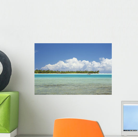 French Polynesia Tahiti Lagoon Wall Decal Design 1