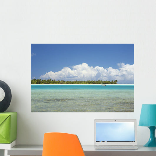 French Polynesia Tahiti Lagoon Wall Decal Design 1