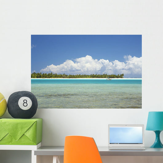 French Polynesia Tahiti Lagoon Wall Decal Design 1