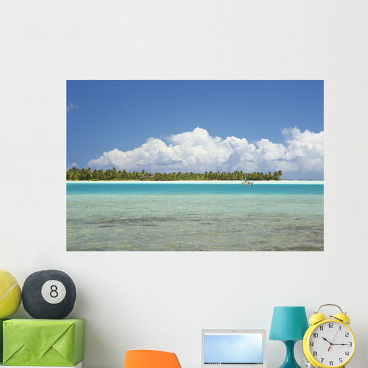 French Polynesia Tahiti Lagoon Wall Decal Design 1