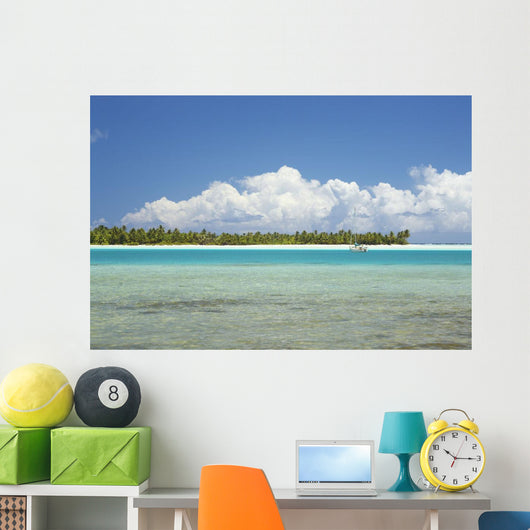 French Polynesia Tahiti Lagoon Wall Decal Design 1