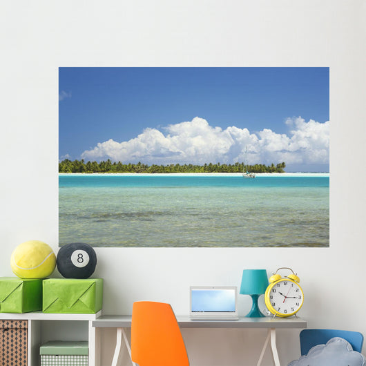 French Polynesia Tahiti Lagoon Wall Decal Design 1