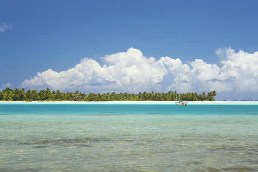 French Polynesia Tahiti Lagoon Wall Decal Design 1