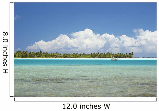 French Polynesia Tahiti Lagoon Wall Decal Design 1