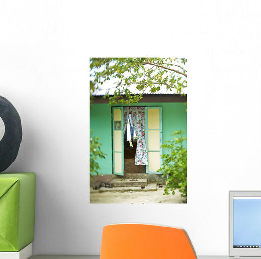 French Polynesia Tahiti Village Wall Decal
