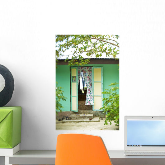 French Polynesia Tahiti Village Wall Decal