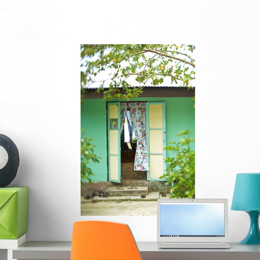 French Polynesia Tahiti Village Wall Decal