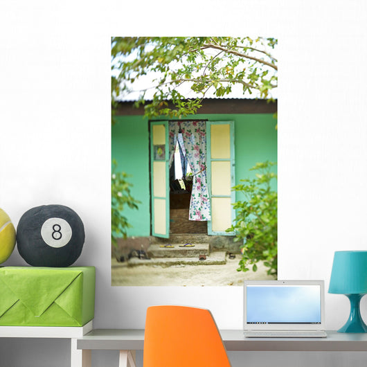 French Polynesia Tahiti Village Wall Decal