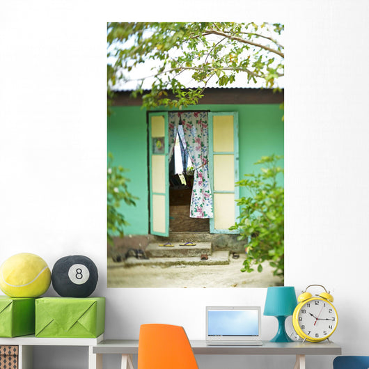 French Polynesia Tahiti Village Wall Decal