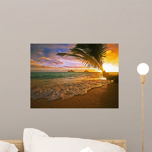 USA Hawaii Lanikai Beach Wall Decal