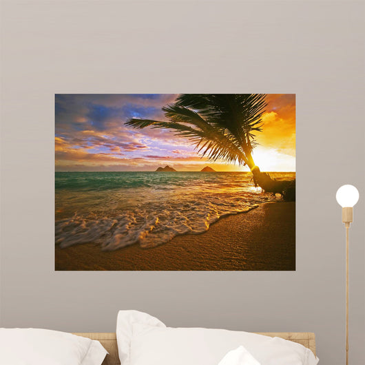 USA Hawaii Lanikai Beach Wall Decal