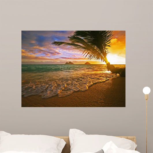 USA Hawaii Lanikai Beach Wall Decal