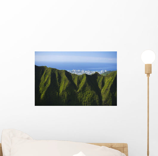 USA Hawaii Oahu Aerial Wall Decal