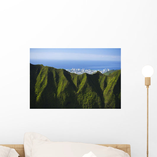 USA Hawaii Oahu Aerial Wall Decal