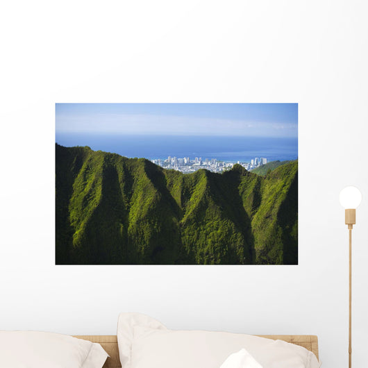 USA Hawaii Oahu Aerial Wall Decal