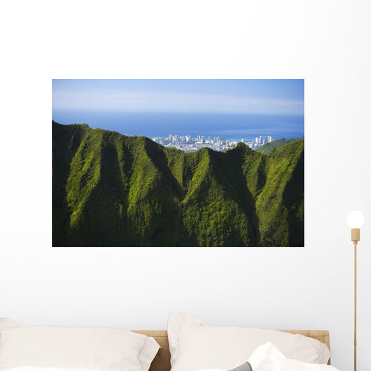 USA Hawaii Oahu Aerial Wall Decal