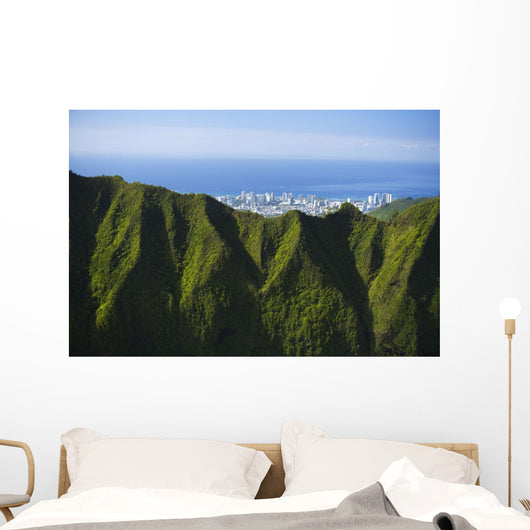 USA Hawaii Oahu Aerial Wall Decal