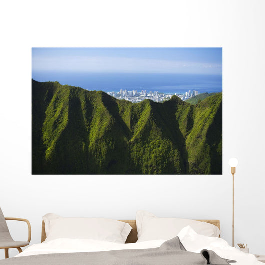 USA Hawaii Oahu Aerial Wall Decal
