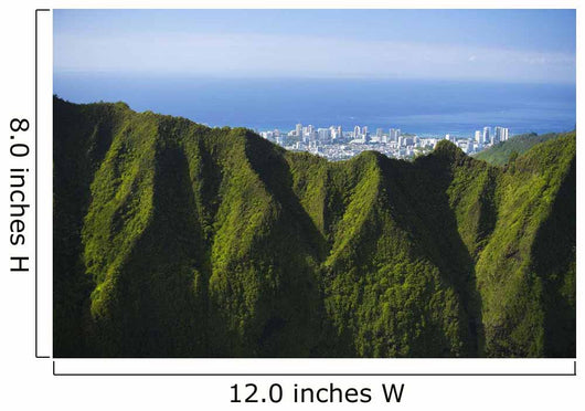 USA Hawaii Oahu Aerial Wall Decal