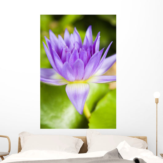 Hawaii Purple Lotus Blossom Wall Decal Design 2