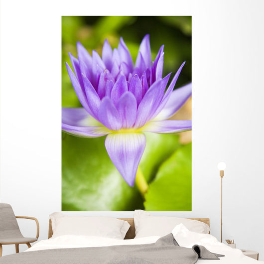 Hawaii Purple Lotus Blossom Wall Decal Design 2
