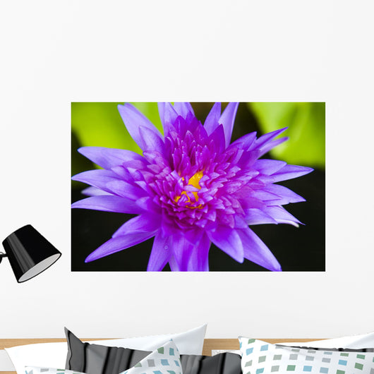Hawaii Purple Lotus Blossom Wall Decal Design 1