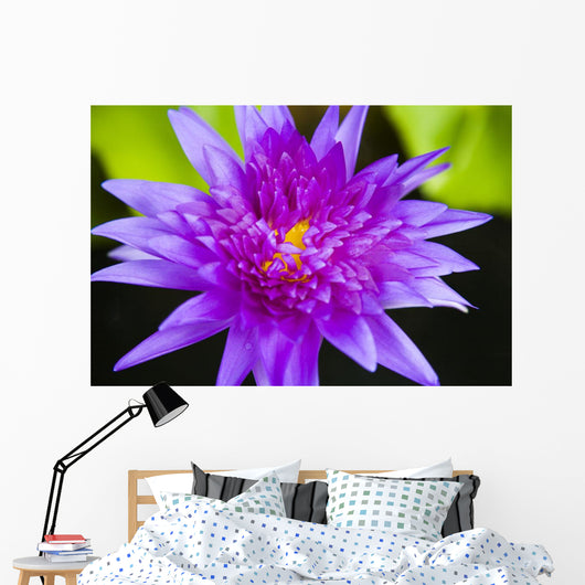 Hawaii Purple Lotus Blossom Wall Decal Design 1