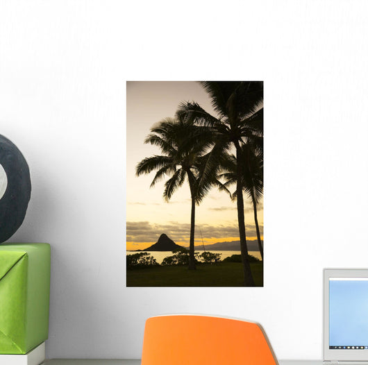 USA Hawaii Silhouette Palm Wall Decal