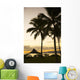 USA Hawaii Silhouette Palm Wall Decal