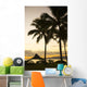 USA Hawaii Silhouette Palm Wall Decal
