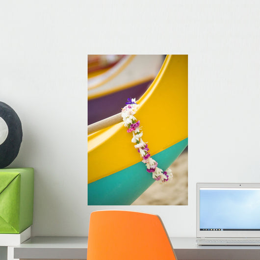 Hawaii Oahu Lei Draped Wall Decal