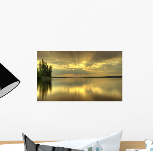 Colorful Sunrise Waskesiu Lake Wall Decal