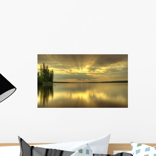 Colorful Sunrise Waskesiu Lake Wall Decal