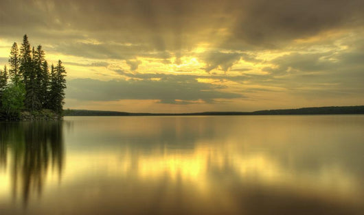 Colorful Sunrise Waskesiu Lake Wall Decal