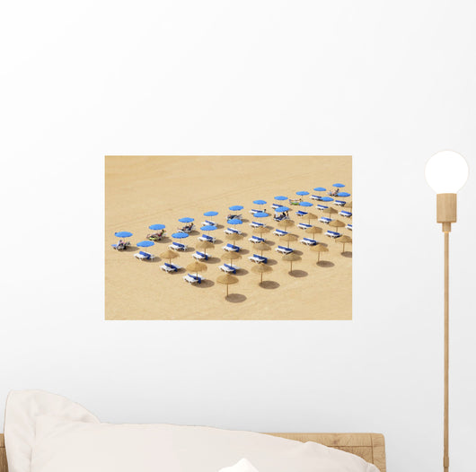 Beach Chairs and Umbrellas Wall Decal