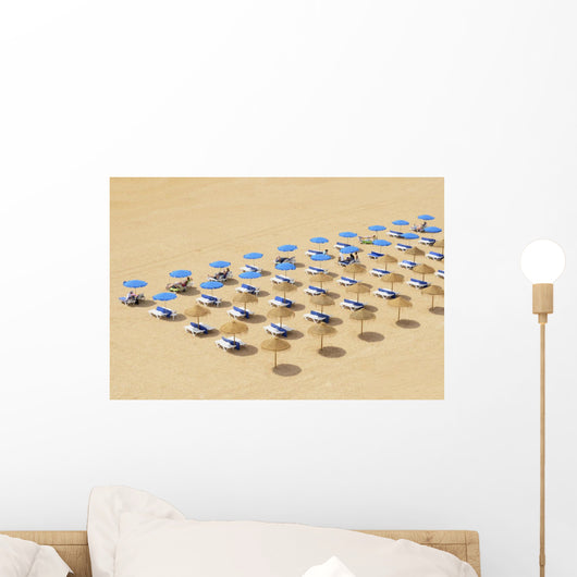 Beach Chairs and Umbrellas Wall Decal