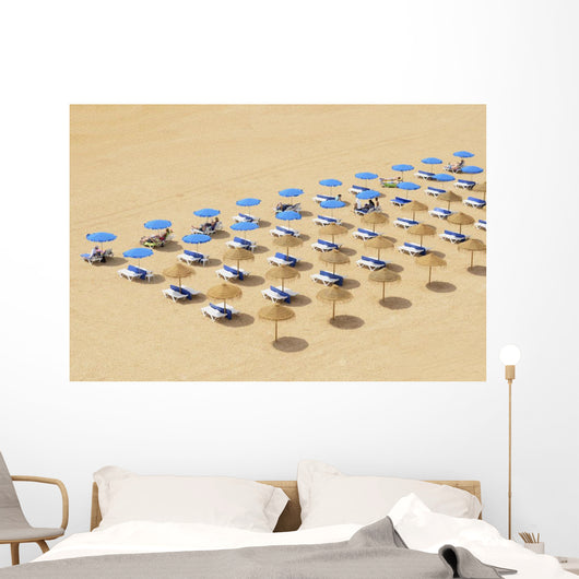 Beach Chairs and Umbrellas Wall Decal