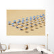 Beach Chairs and Umbrellas Wall Decal
