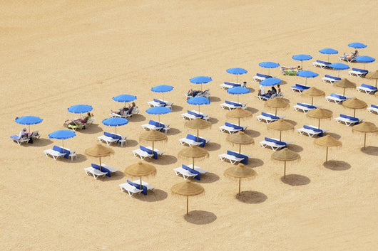 Beach Chairs and Umbrellas Wall Decal
