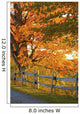 Maple Trees and Rail Wall Decal