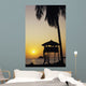 Mexico Silhouette Beach Bungalow Wall Decal