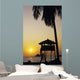Mexico Silhouette Beach Bungalow Wall Decal