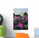 India Flowers Foreground Taj Wall Decal