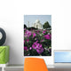 India Flowers Foreground Taj Wall Decal