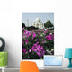 India Flowers Foreground Taj Wall Decal