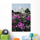 India Flowers Foreground Taj Wall Decal