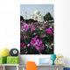 India Flowers Foreground Taj Wall Decal