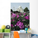 India Flowers Foreground Taj Wall Decal