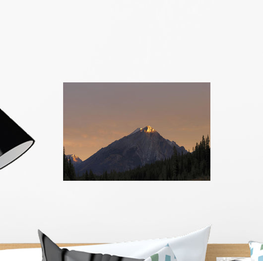 Sunrise Lights up Mountain Wall Decal