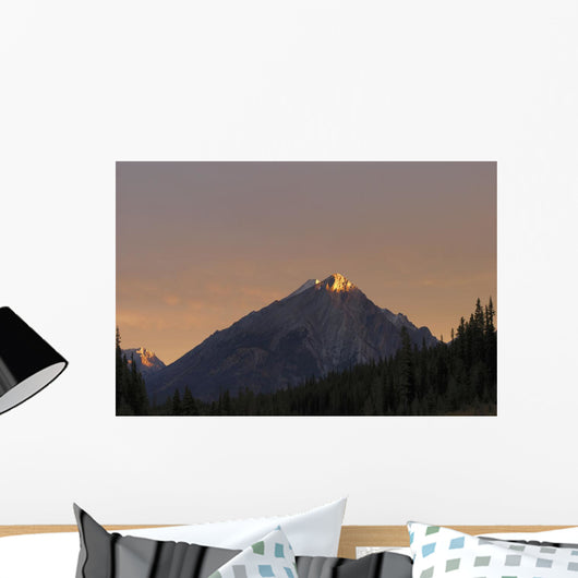 Sunrise Lights up Mountain Wall Decal